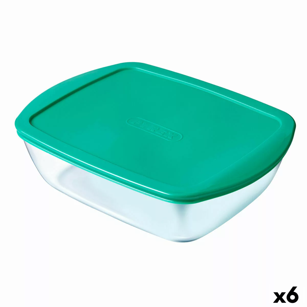 Rechteckige Lunchbox Mit Deckel Pyrex Cook & Store Türkis Silikon Glas (23 günstig online kaufen