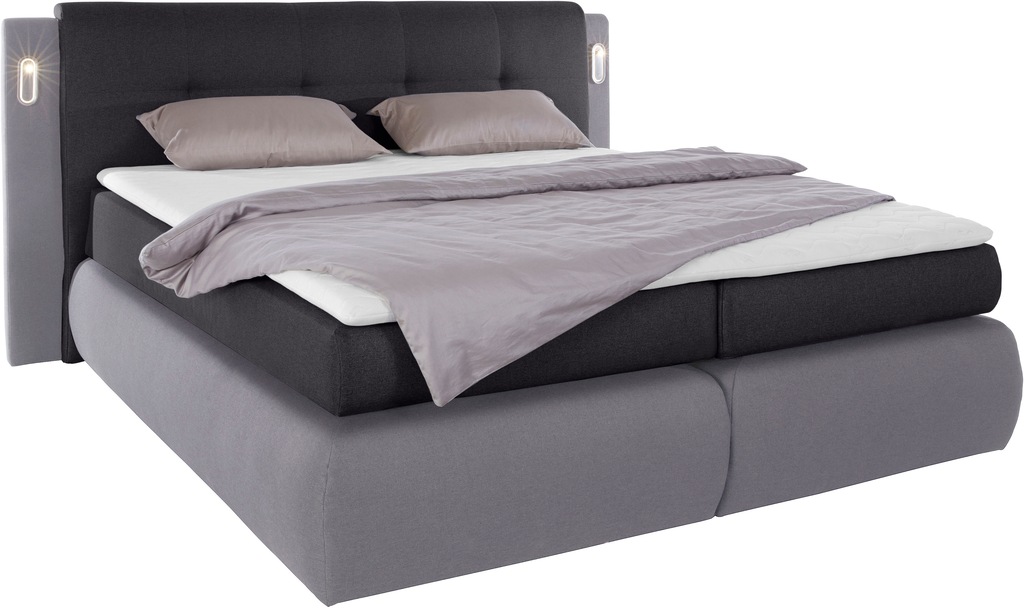 COLLECTION AB Boxspringbett "Borna", inklusive Bettkasten, LED-Beleuchtung günstig online kaufen