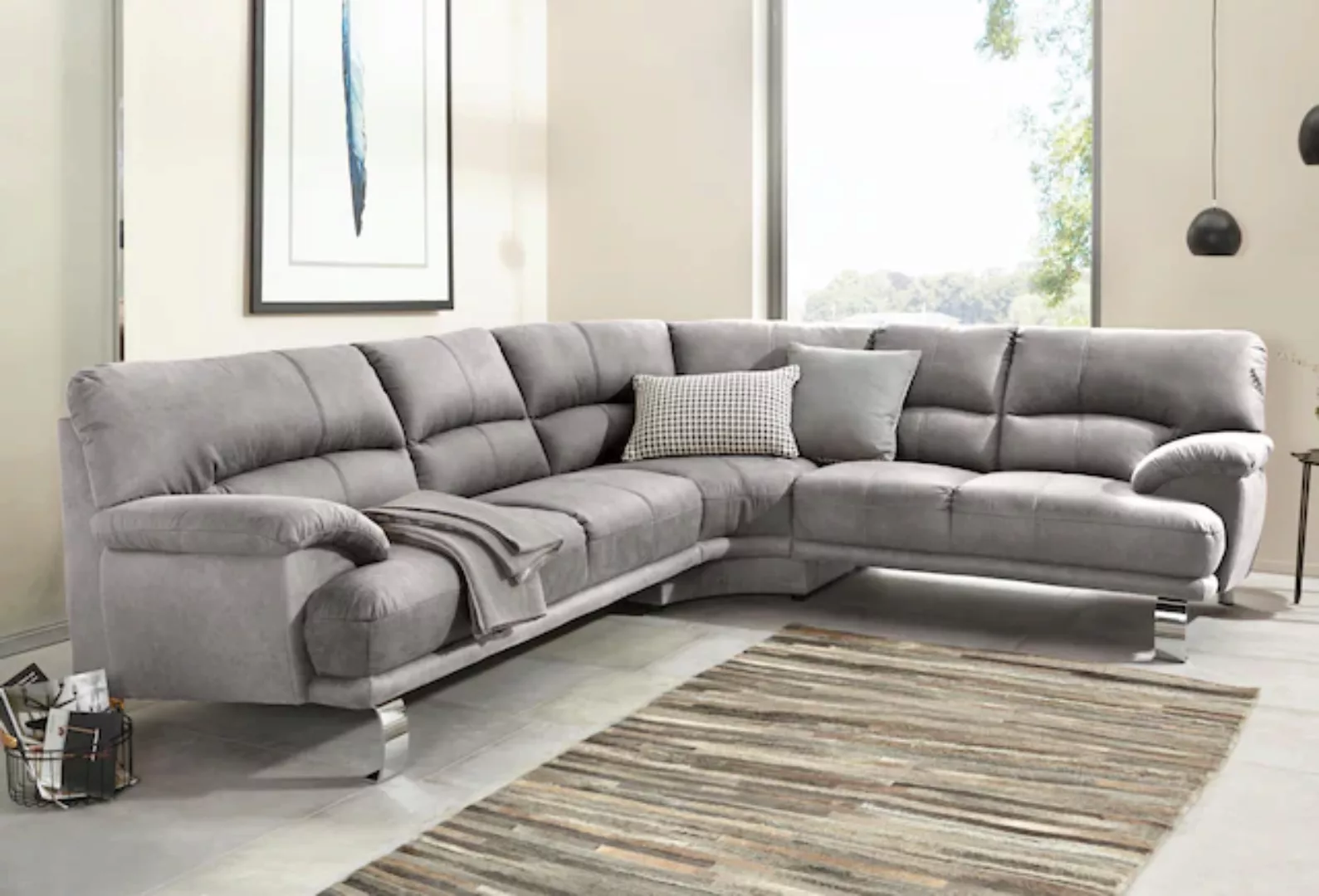TRENDMANUFAKTUR Ecksofa »Cecilia II, in italienischen Design, bequem, hoher günstig online kaufen