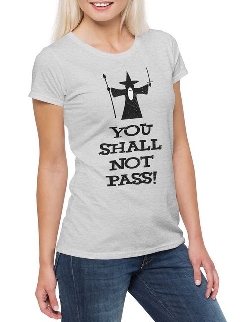 Urban Backwoods Print-Shirt You Shall Not Pass Damen T-Shirt Lord Herr Movi günstig online kaufen