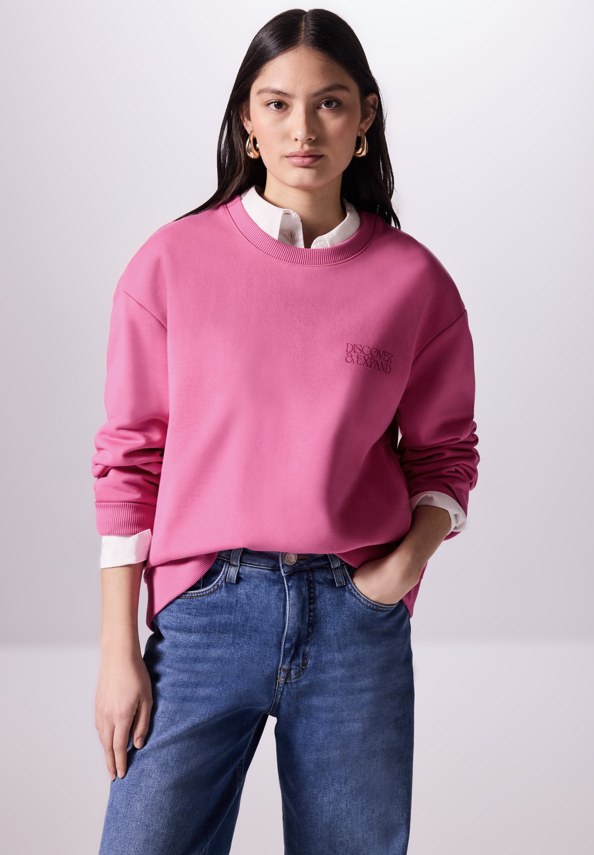 STREET ONE STUDIO Sweatshirt, im soften Baumwoll-Mix günstig online kaufen
