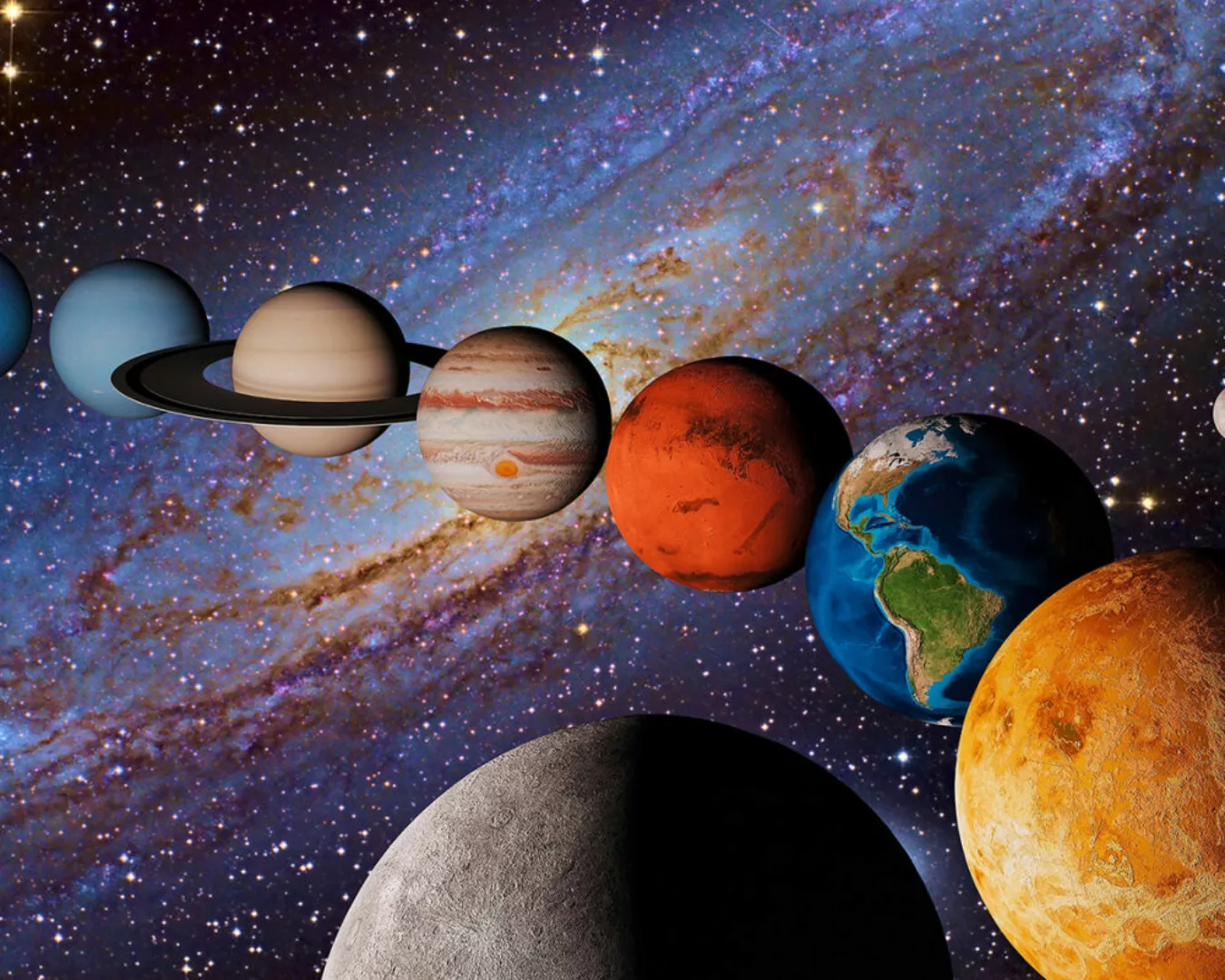 Fototapete "Planets" 4,00x2,67 m / Glattvlies Brillant günstig online kaufen