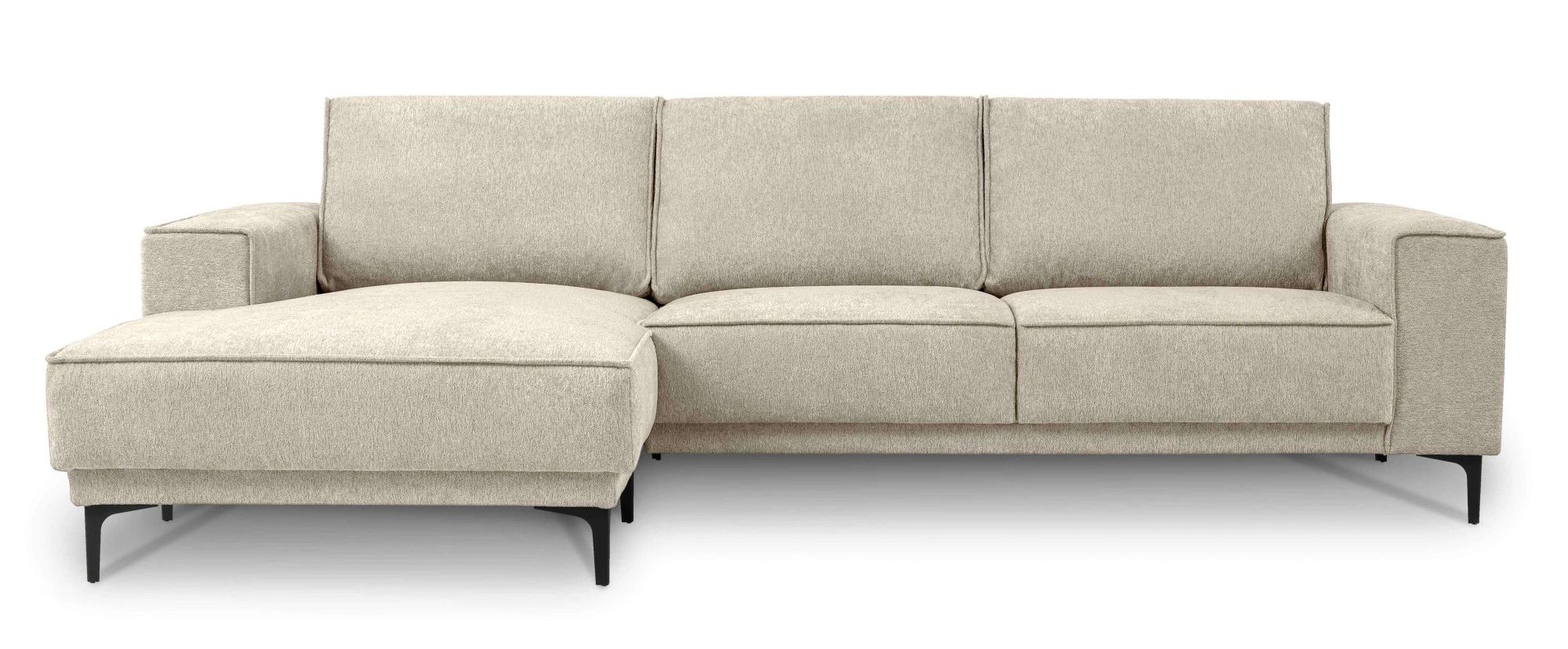 Places of Style Ecksofa "Polsterecke Oland, Struktur, Flachgewebe, Luxus-Mi günstig online kaufen