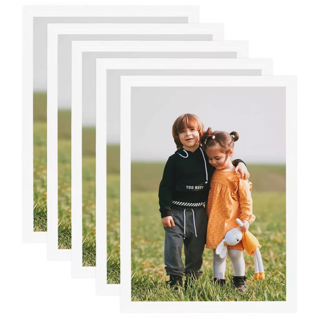 Bilderrahmen Collage 5 Stk. Für Wand Tisch Weiß 50x70 Cm Mdf günstig online kaufen
