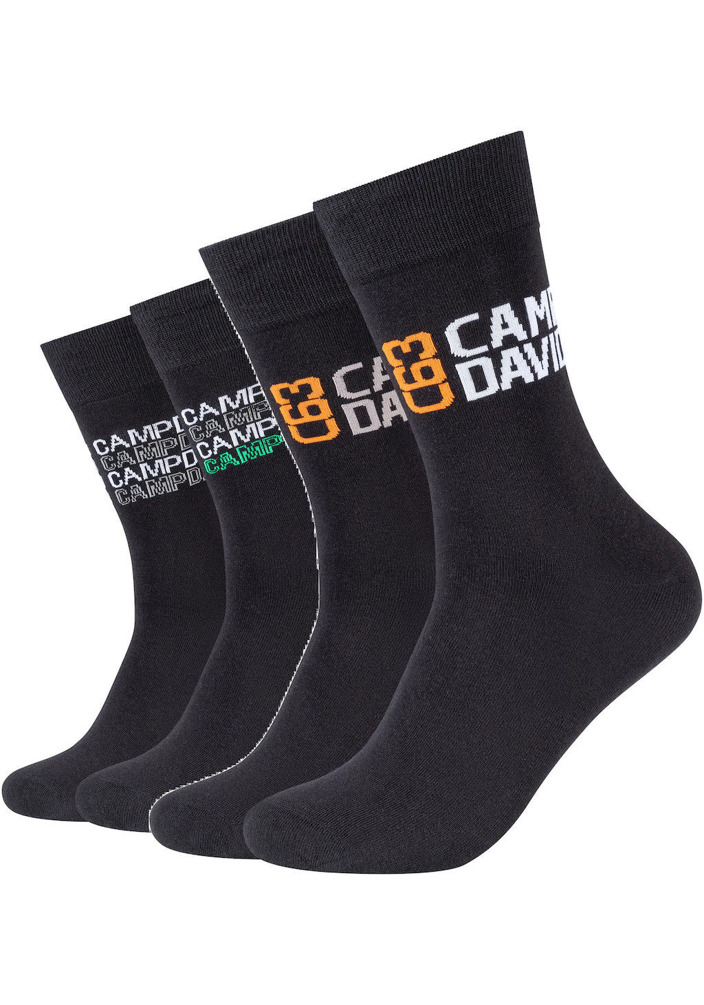 CAMP DAVID Socken "casual", (4er Pack), mit Markenlogo günstig online kaufen