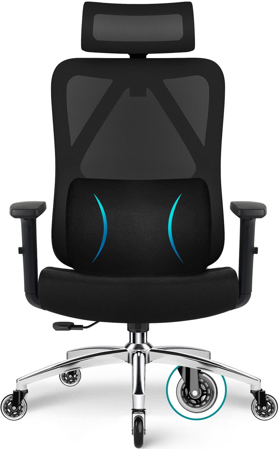Lexzurn Bürostuhl Bürostuhl ergonomisch, Schreibtischstuhl 3D günstig online kaufen