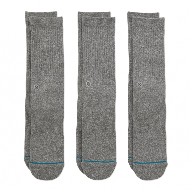 Stance 3-er Set Socken "ICON" Grau günstig online kaufen