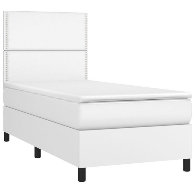 vidaXL Boxspringbett Boxspringbett mit Matratze & LED Kunstleder (90 x 190 günstig online kaufen