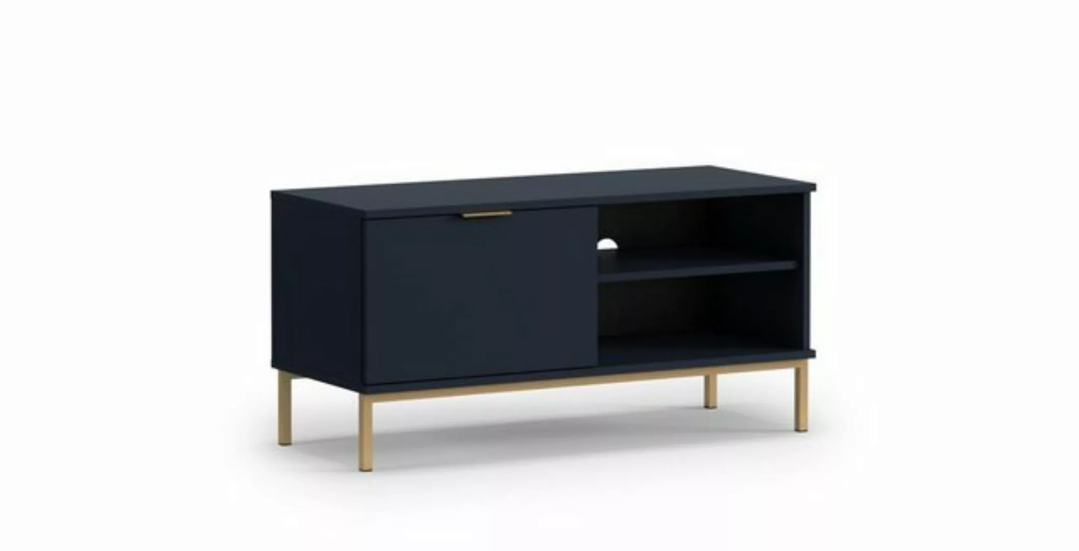 Beautysofa TV-Schrank Pula (RTV Schrank mit Einlegeboden, Marineblau / Schw günstig online kaufen