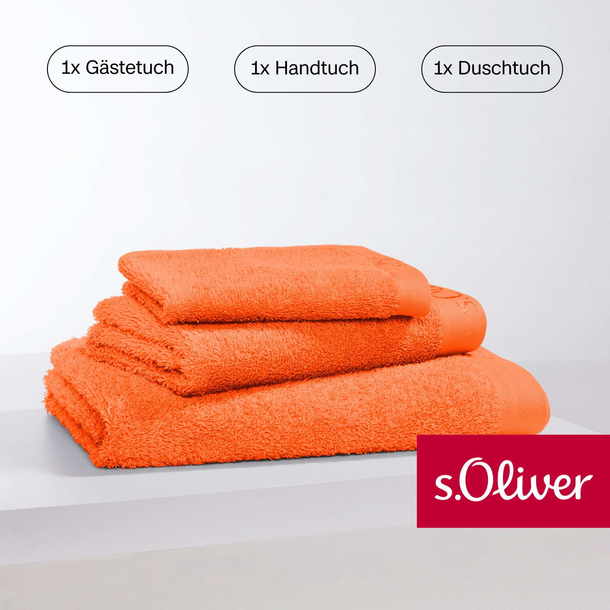 s.Oliver Handtuch Set »s.Oliver, Premium Qualität, 600 gr/m²«, (Set, 8 St., günstig online kaufen