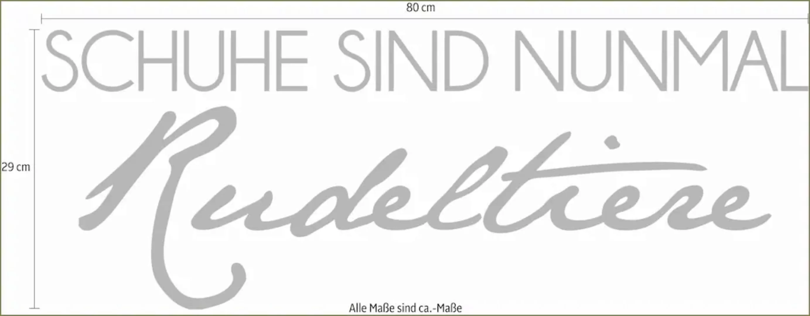 Wall-Art Wandtattoo »lustiger Spruch Schuhe sind Rudeltiere«, selbstklebend günstig online kaufen