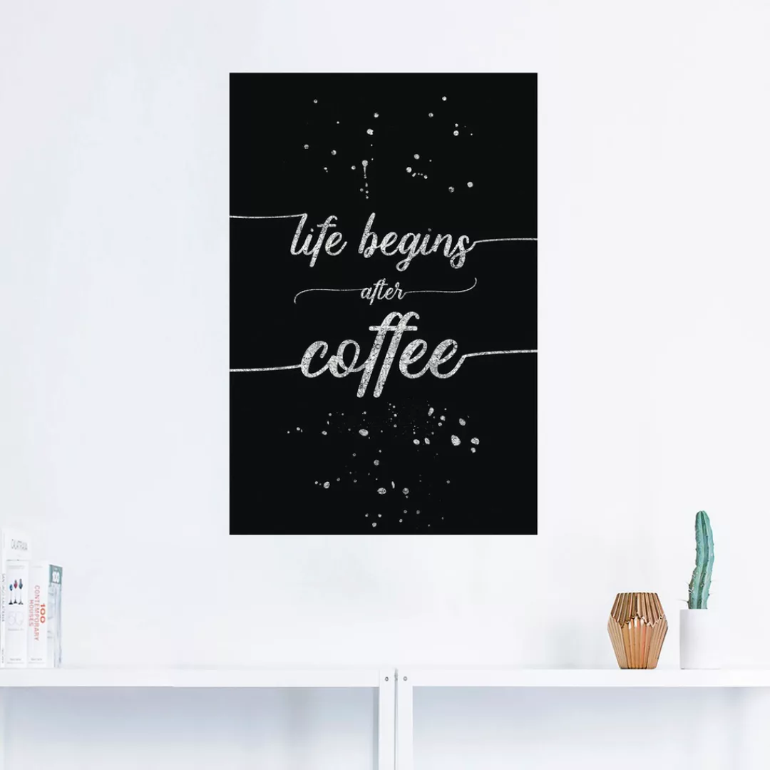 Artland Wandbild "Leben beginnt nach dem Kaffee", Sprüche & Texte, (1 St.) günstig online kaufen