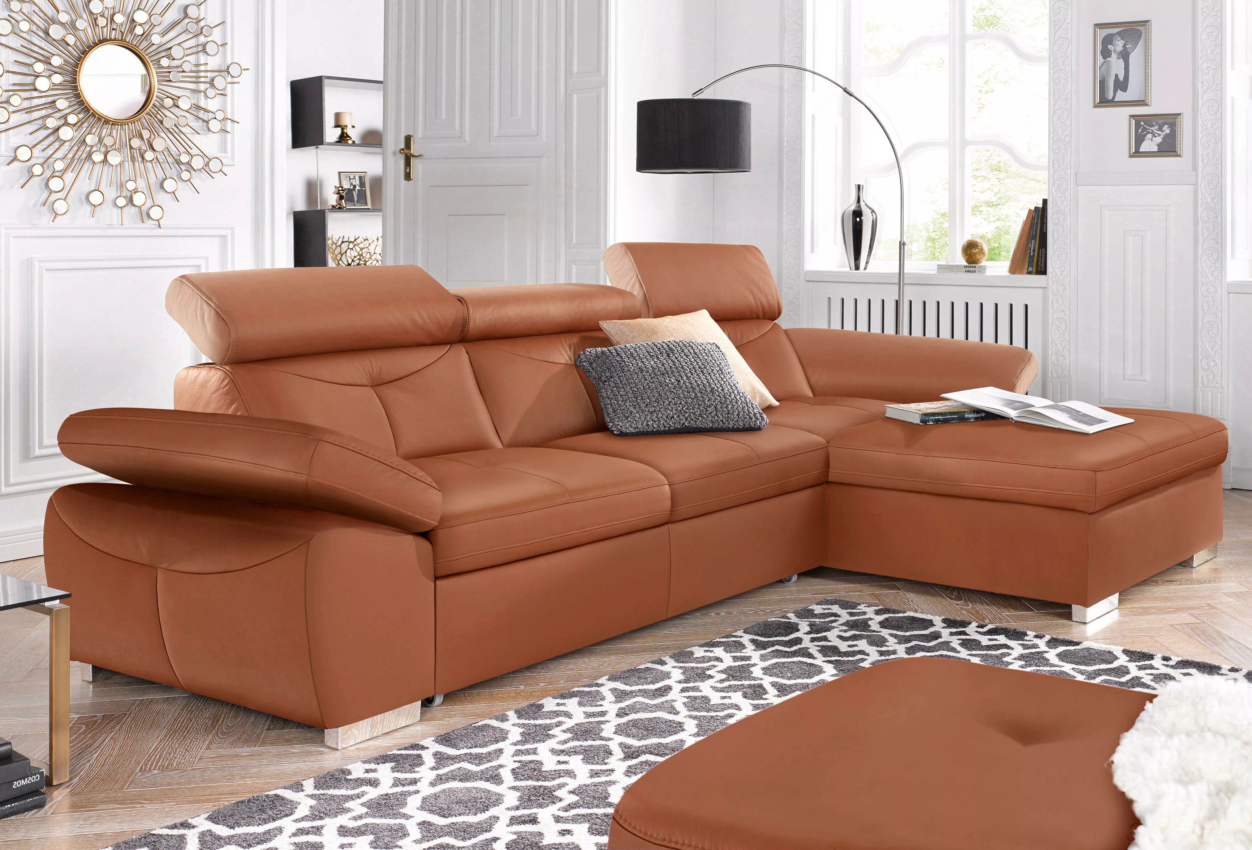 exxpo - sofa fashion Ecksofa "Spring, L-Form", wahlweise mit Bettfunktion u günstig online kaufen