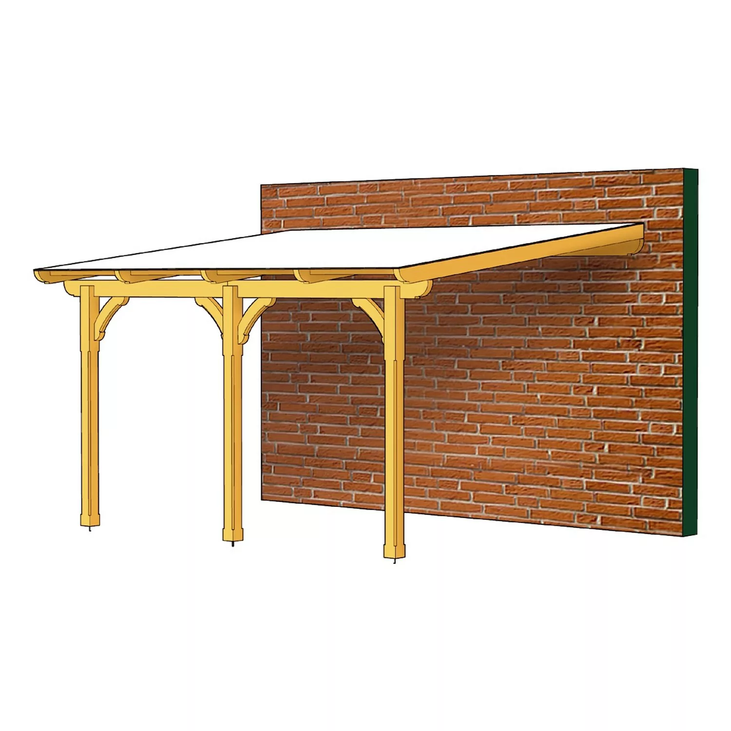 Skan Holz Terrassenüberdachung Rimini 434 cm x 250 cm günstig online kaufen