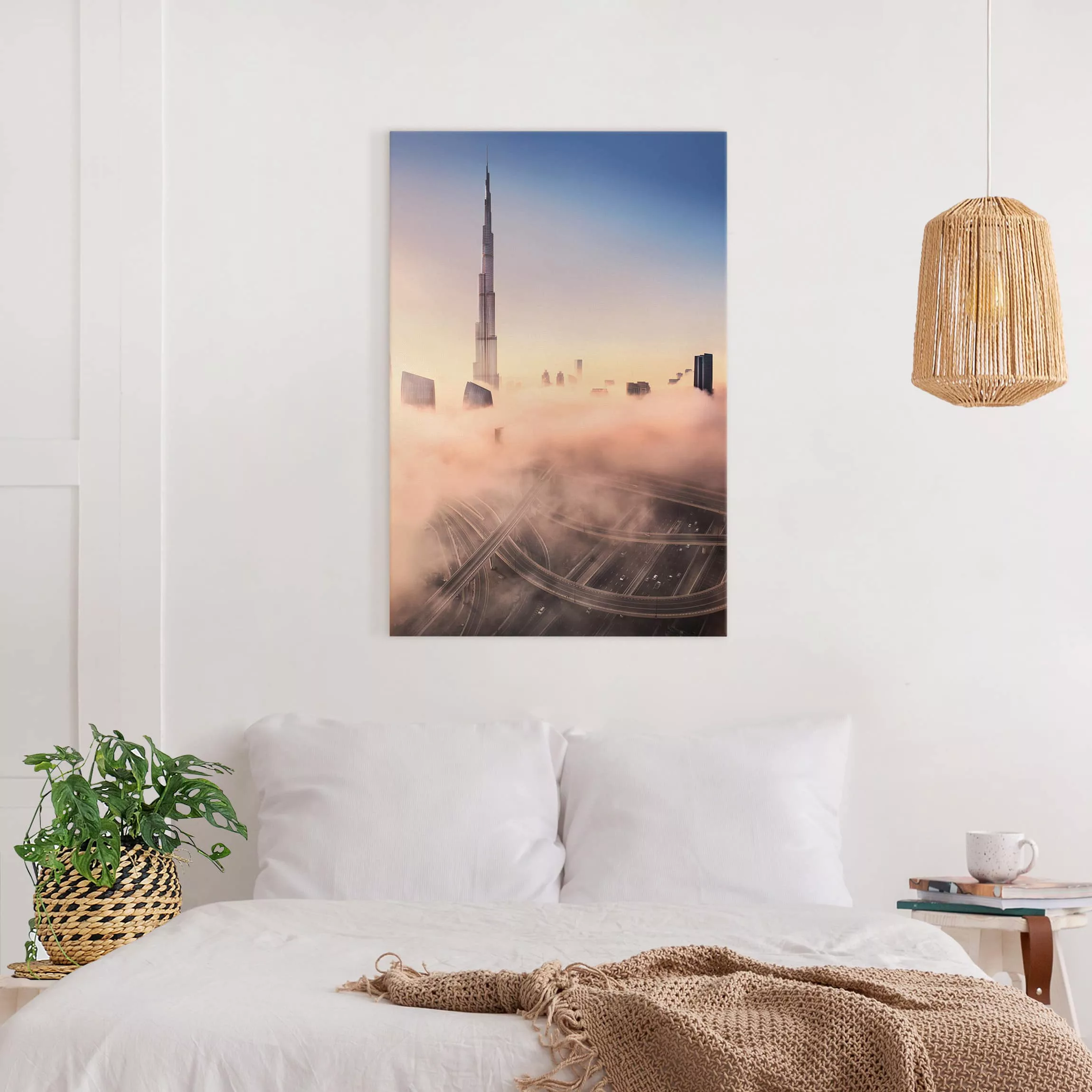 Leinwandbild - Querformat Himmlische Skyline von Dubai günstig online kaufen