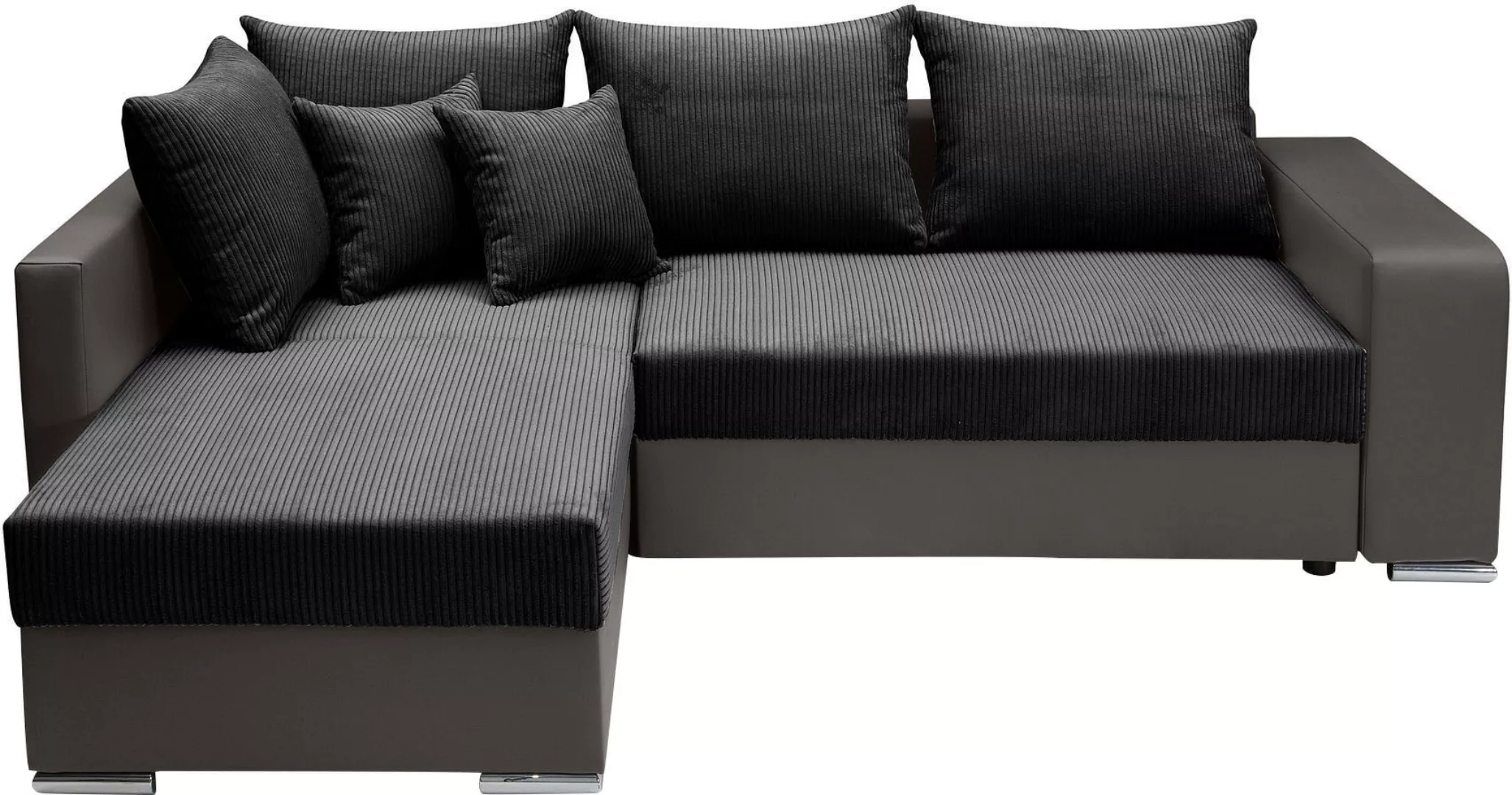 COLLECTION AB Ecksofa John L-Form, Regalarmlehne,Bettfunktion,Bettkasten,Ot günstig online kaufen