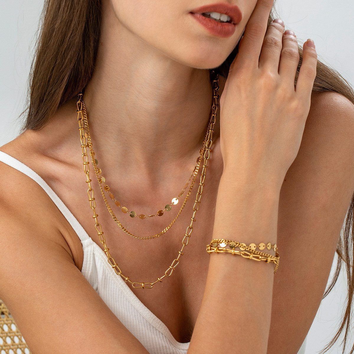 RWEUOQ Kette mit Anhänger Schmuck-Set Damen günstig online kaufen