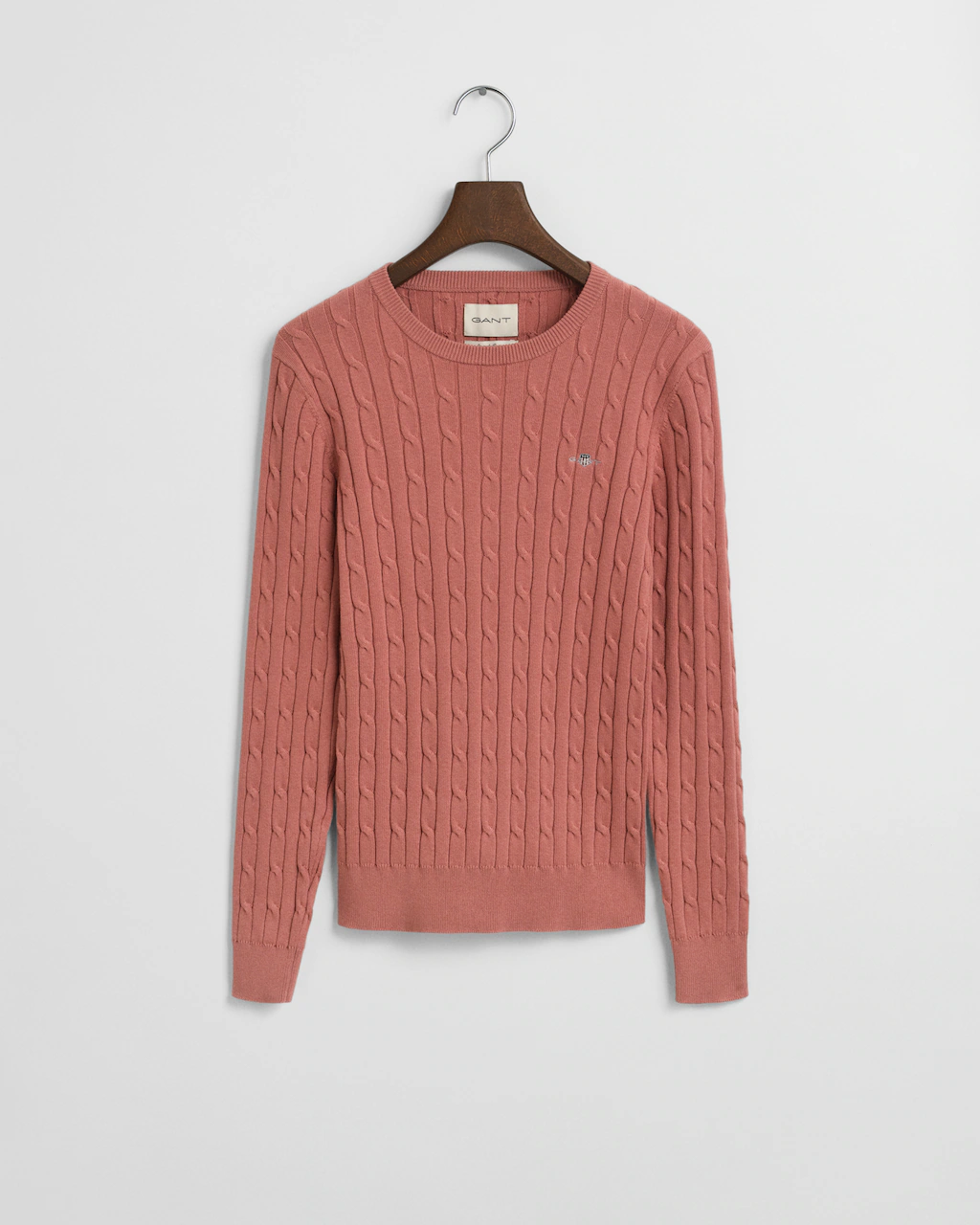 Gant Strickpullover "STRETCH COTTON CABLE C-NECK", mit Logostickerei auf de günstig online kaufen