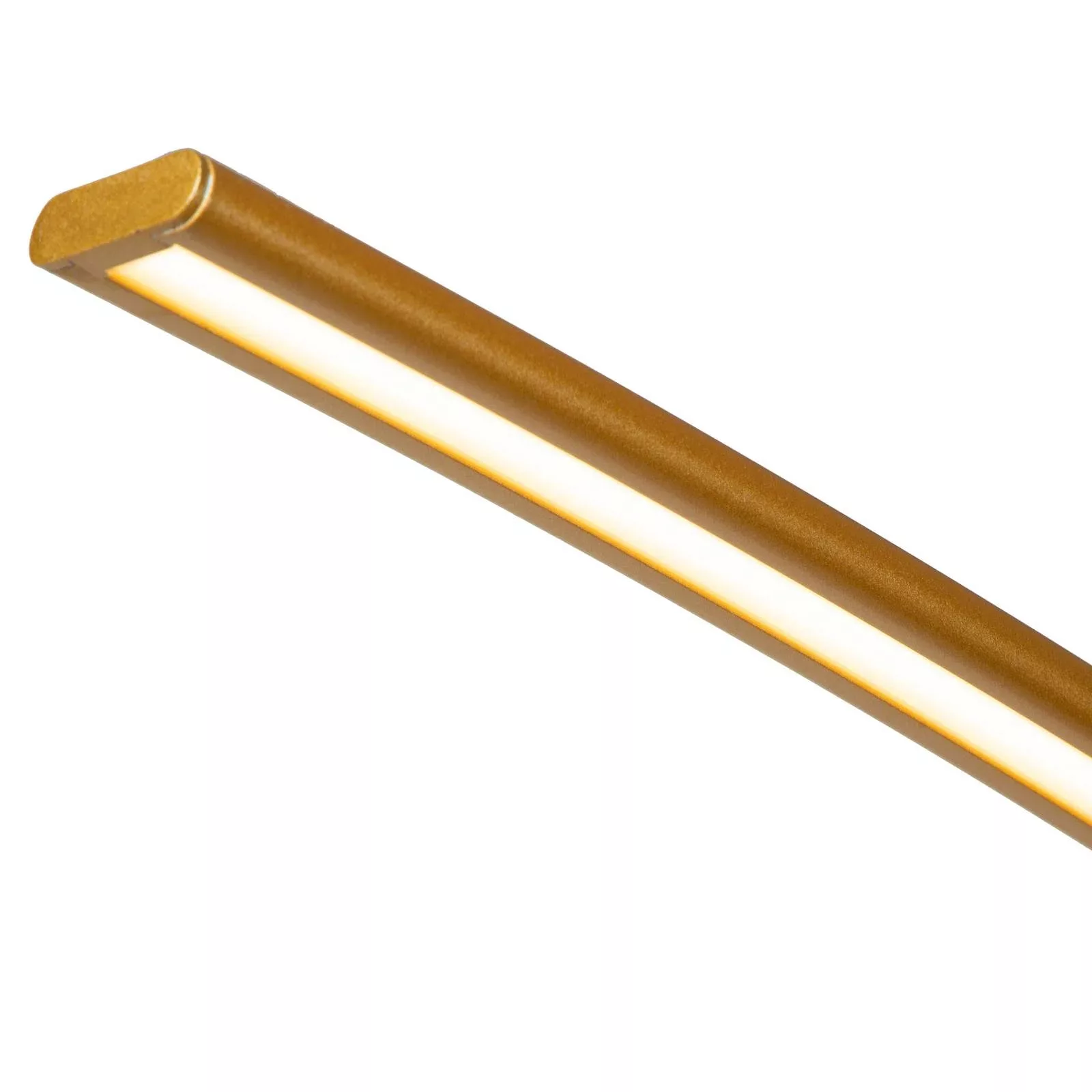 LED-Bogenleuchte Curve, gold matt, Marmor, 192 cm, dimmbar günstig online kaufen