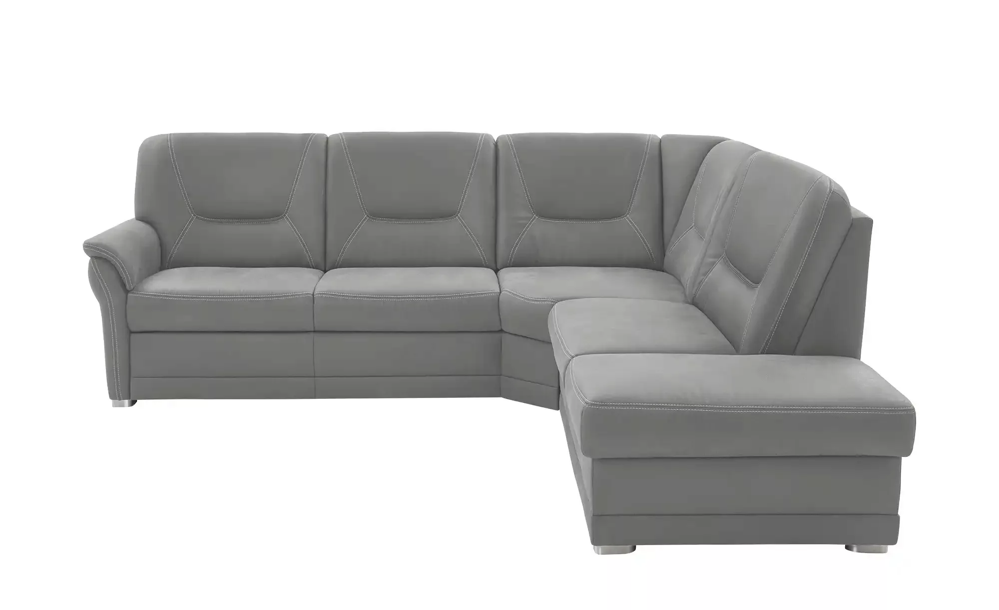 meinSofa Ecksofa aus Mikrofaser Edda ¦ grau ¦ Maße (cm): B: 253 H: 96 T: 23 günstig online kaufen