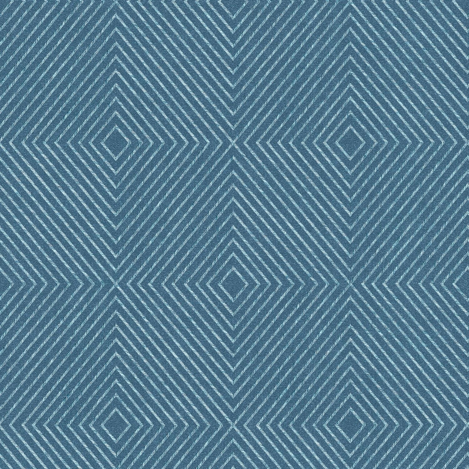 PROFHOME 369264-GU Grafik Tapete Geometrisch Matt Blau Silber 0,53 m x 10,0 günstig online kaufen