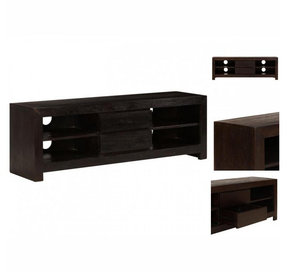 vidaXL TV-Schrank TV-Schrank Akazienholz Massiv 120x30x40 cm Dunkelbraun Lo günstig online kaufen