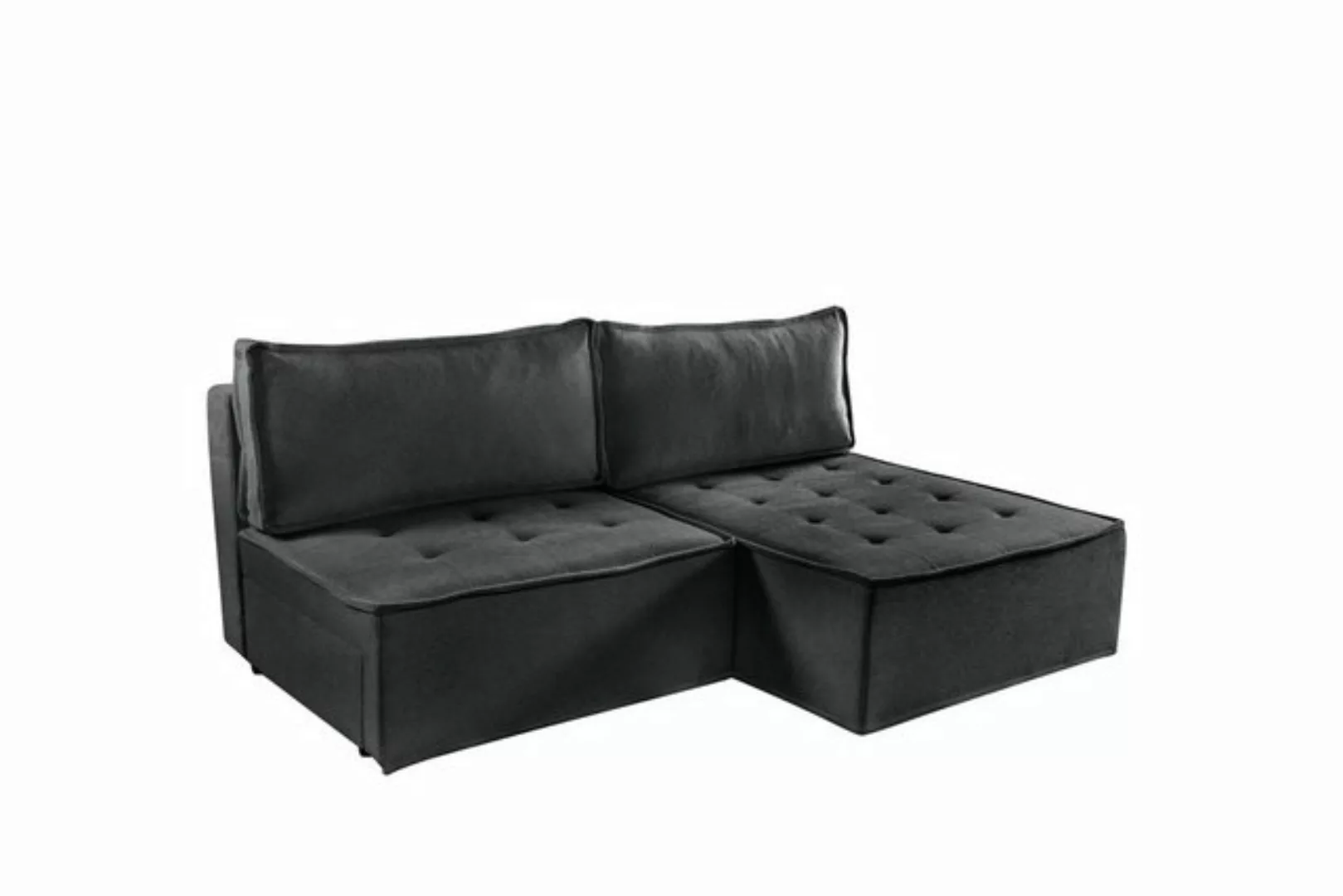 Fun Möbel Ecksofa Schlafsofa AMALIA Stoff Raven, Rundumbezug, inkl. Bettkas günstig online kaufen