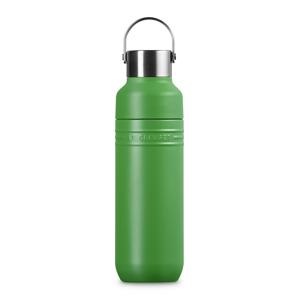 Le Creuset Trinkflasche On The Go Edelstahl Isolierflasche Bamboo Green 500 günstig online kaufen
