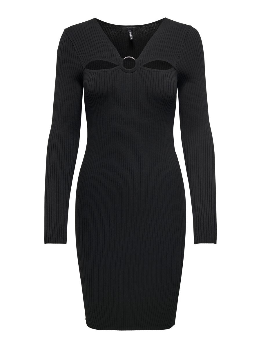 ONLY V-neck Knitted Dress Damen Schwarz günstig online kaufen