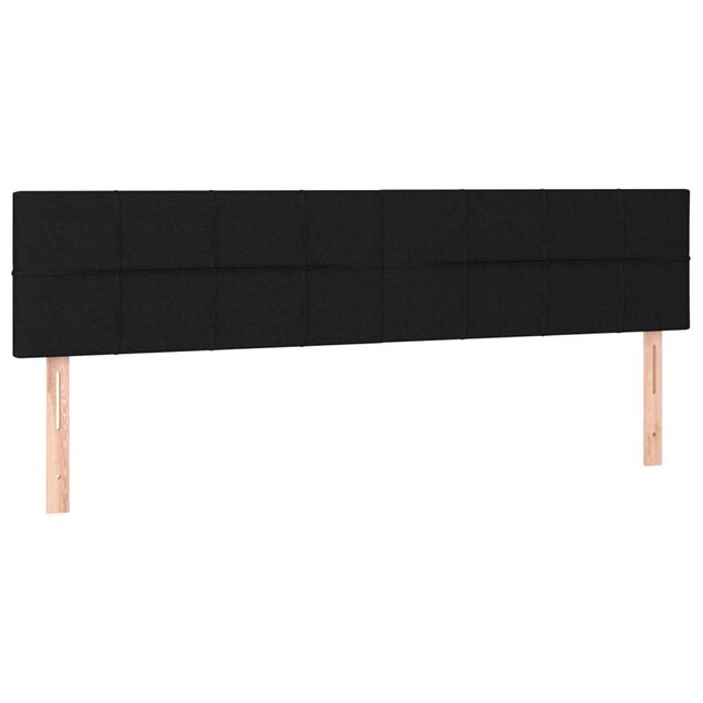 vidaXL Bett, Kopfteile 2 Stk. Schwarz 100x5x78/88 cm Stoff günstig online kaufen