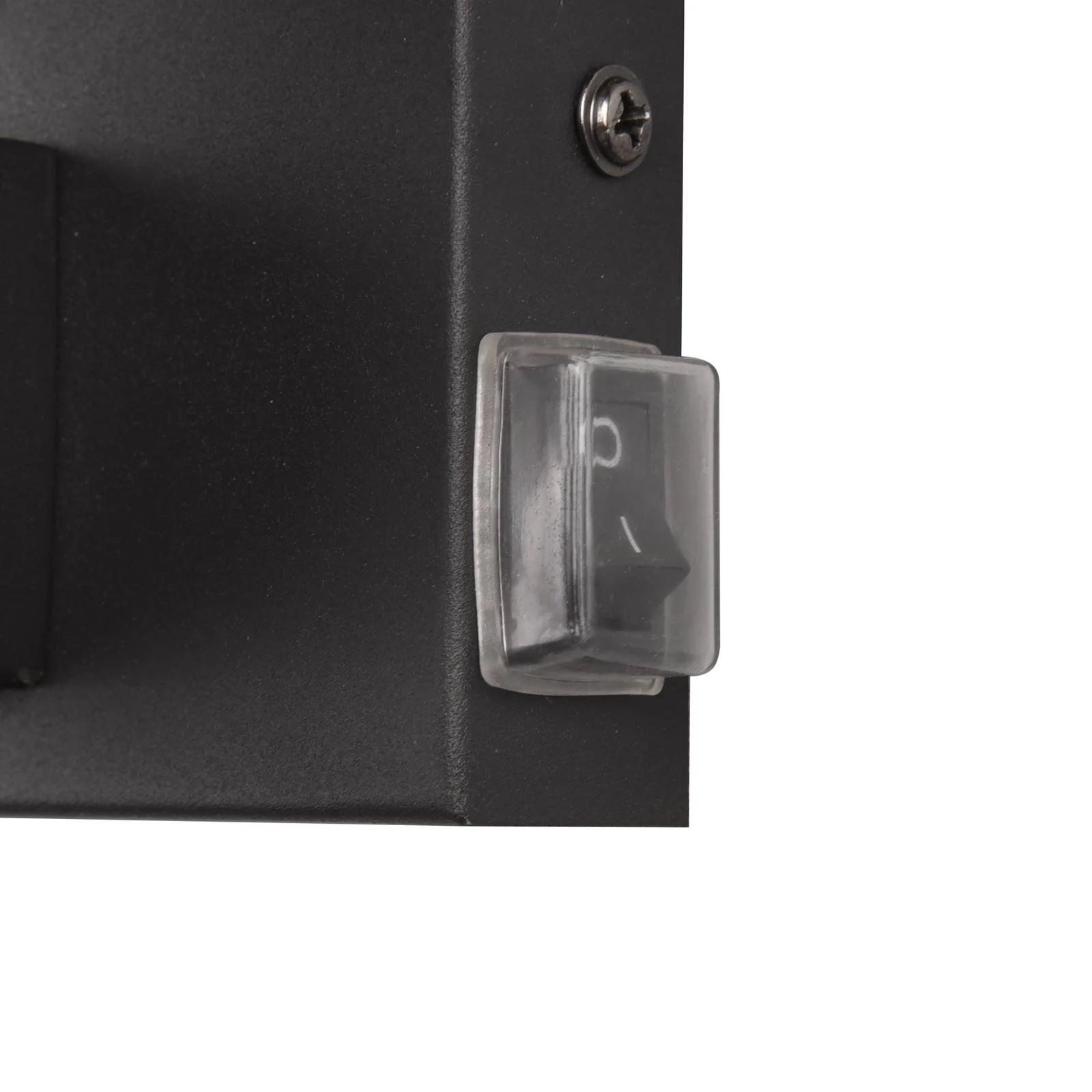 Wandleuchte Kula fürs Bad Glasschirm IP44 schwarz günstig online kaufen