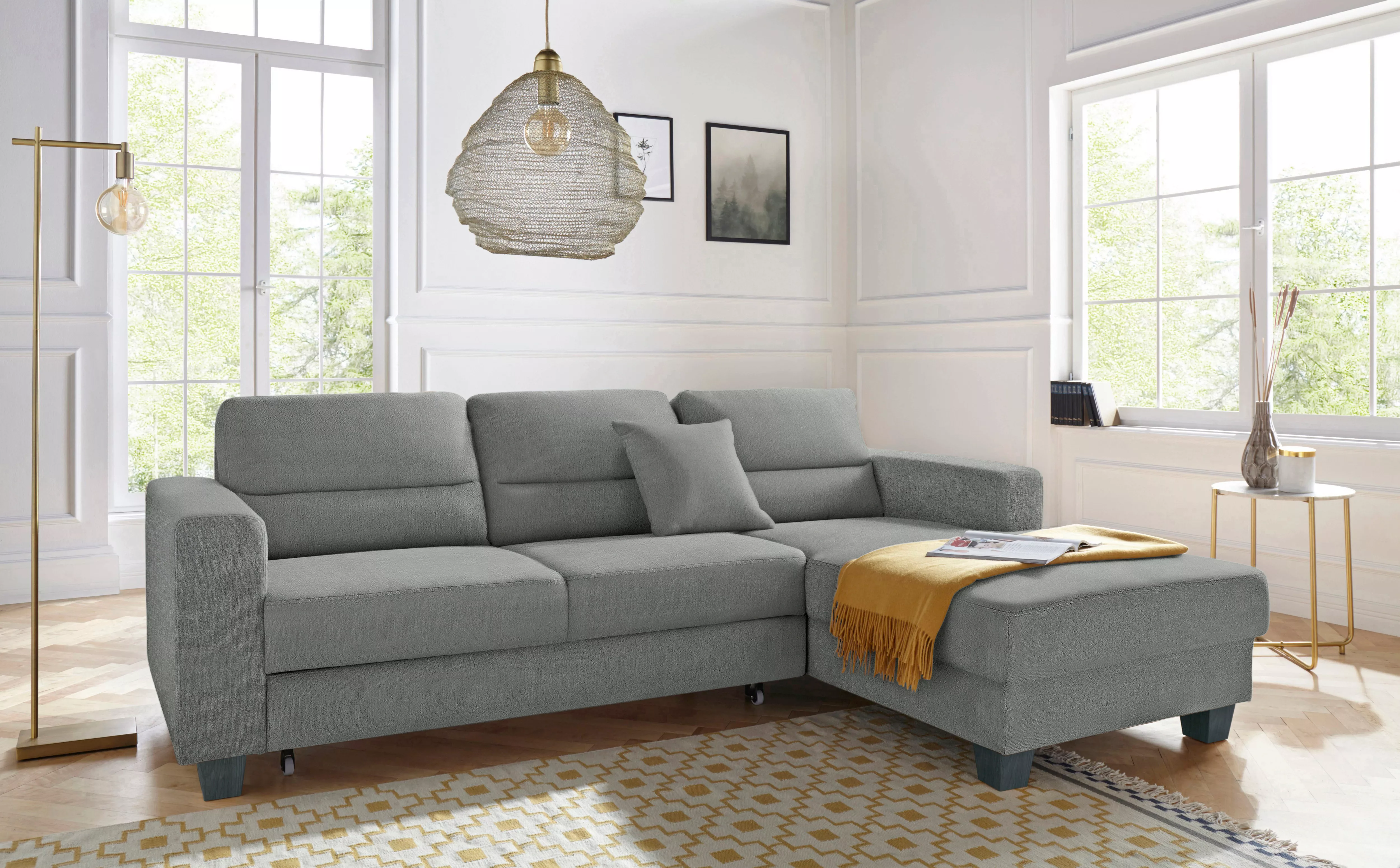 TRENDMANUFAKTUR Ecksofa "Chamber, zeitlos und modern, hoher Sitzkomfort, L- günstig online kaufen