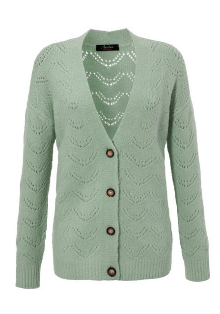 Aniston CASUAL Strickjacke mit Ajourstrickmuster günstig online kaufen