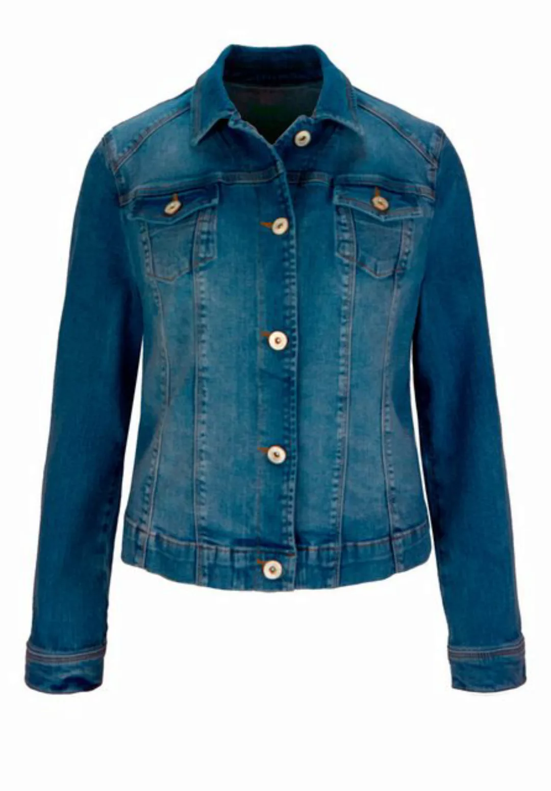 bianca Jeansjacke TATJA aus elastischem blue Denim in coolem Look günstig online kaufen