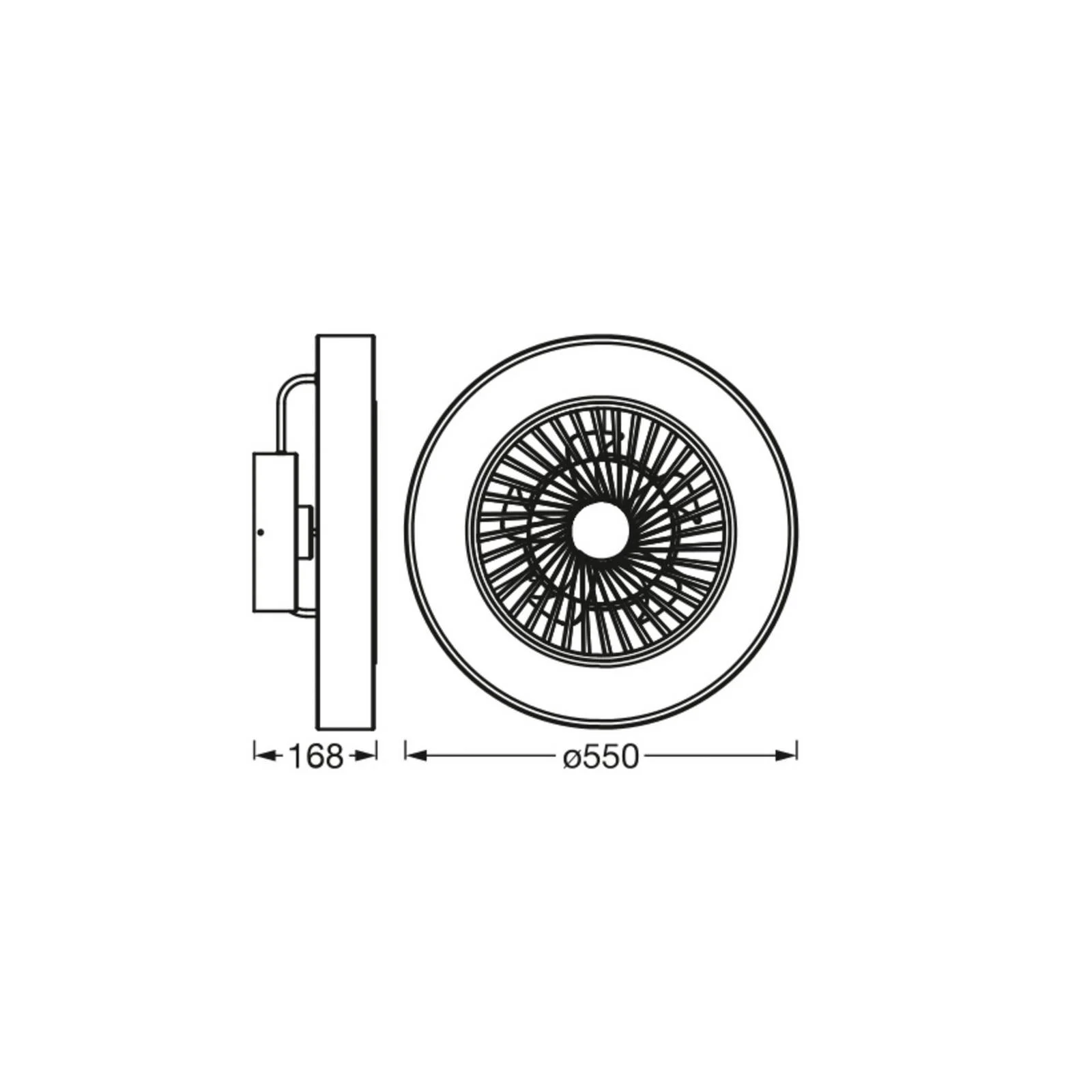 OSRAM SMART+ WiFi LED-Deckenventilator CYLINDER, grau, leise günstig online kaufen