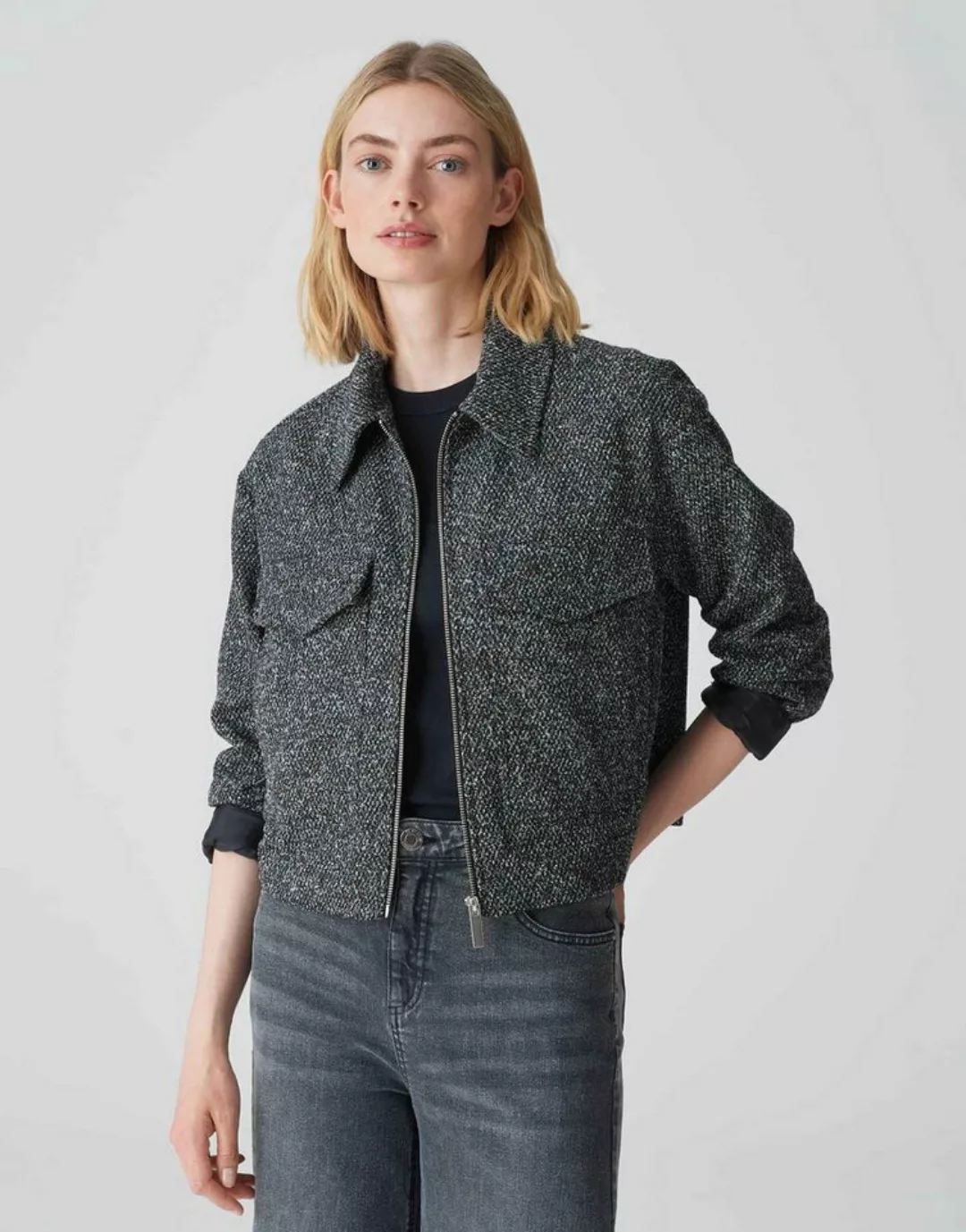 OPUS Jackenblazer Jasko weite Passform Bouclé günstig online kaufen