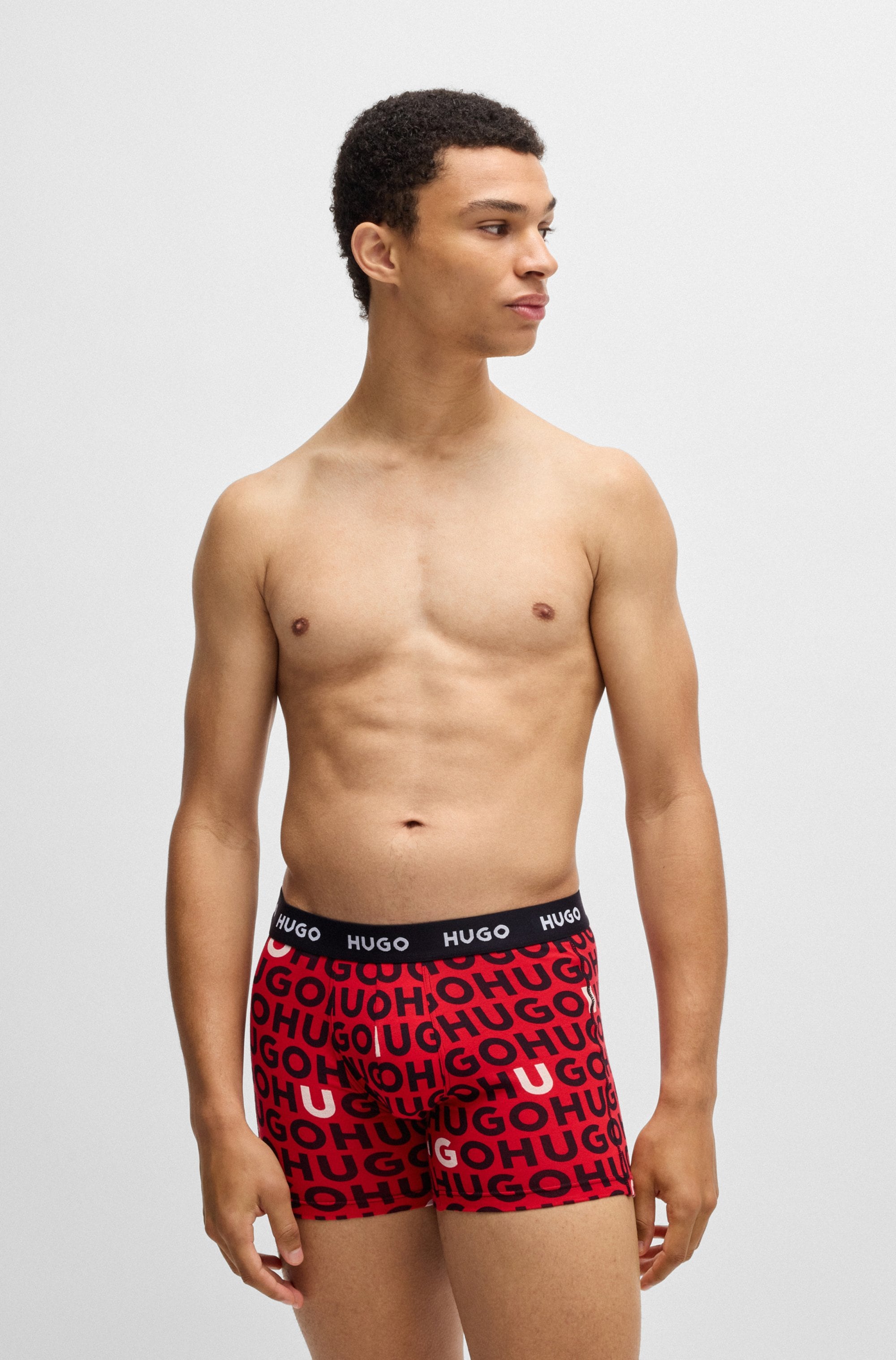 HUGO Underwear Boxershorts "BOXERBR TRPLT DESIGN", Markenlogo am elastische günstig online kaufen