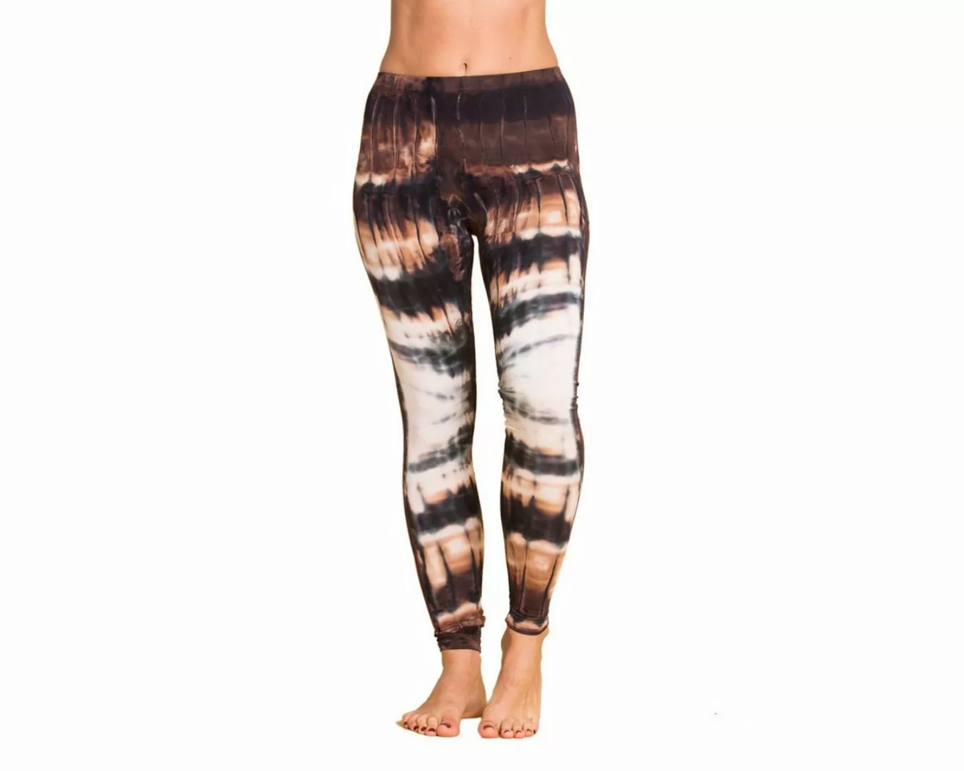 PANASIAM Leggings Unikat Batik Leggings 'Zebra' aus natürlicher Viskose Goa günstig online kaufen