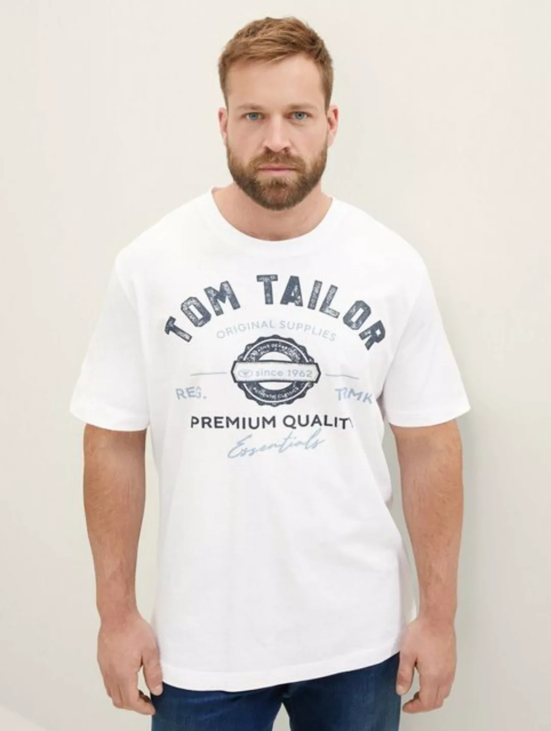TOM TAILOR PLUS T-Shirt Plus - T-Shirt mit Logo Print günstig online kaufen