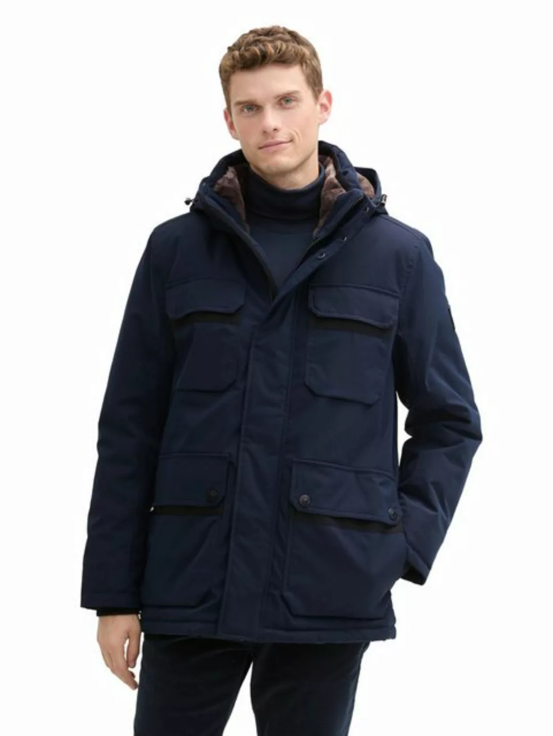 TOM TAILOR Winterjacke 1042519 mit weichem Kunstfell in der abnehmbaren Kap günstig online kaufen