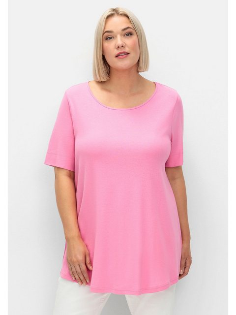 Sheego Longshirt Große Größen mit abgerundetem Saum günstig online kaufen