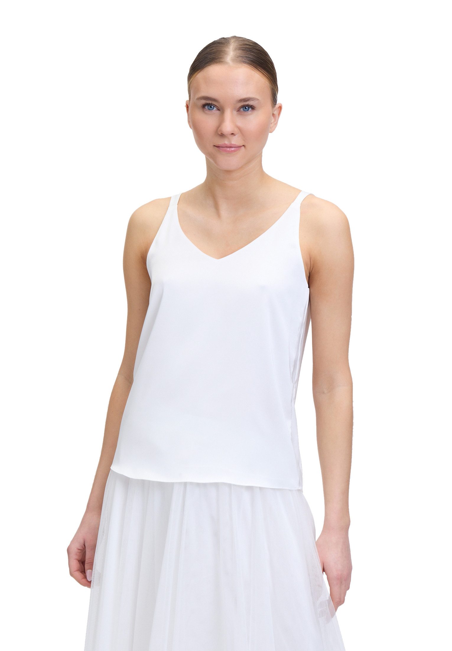 Vera Mont Satinbluse "Vera Mont Damen Satin-Bluse mit V-Ausschnitt" günstig online kaufen