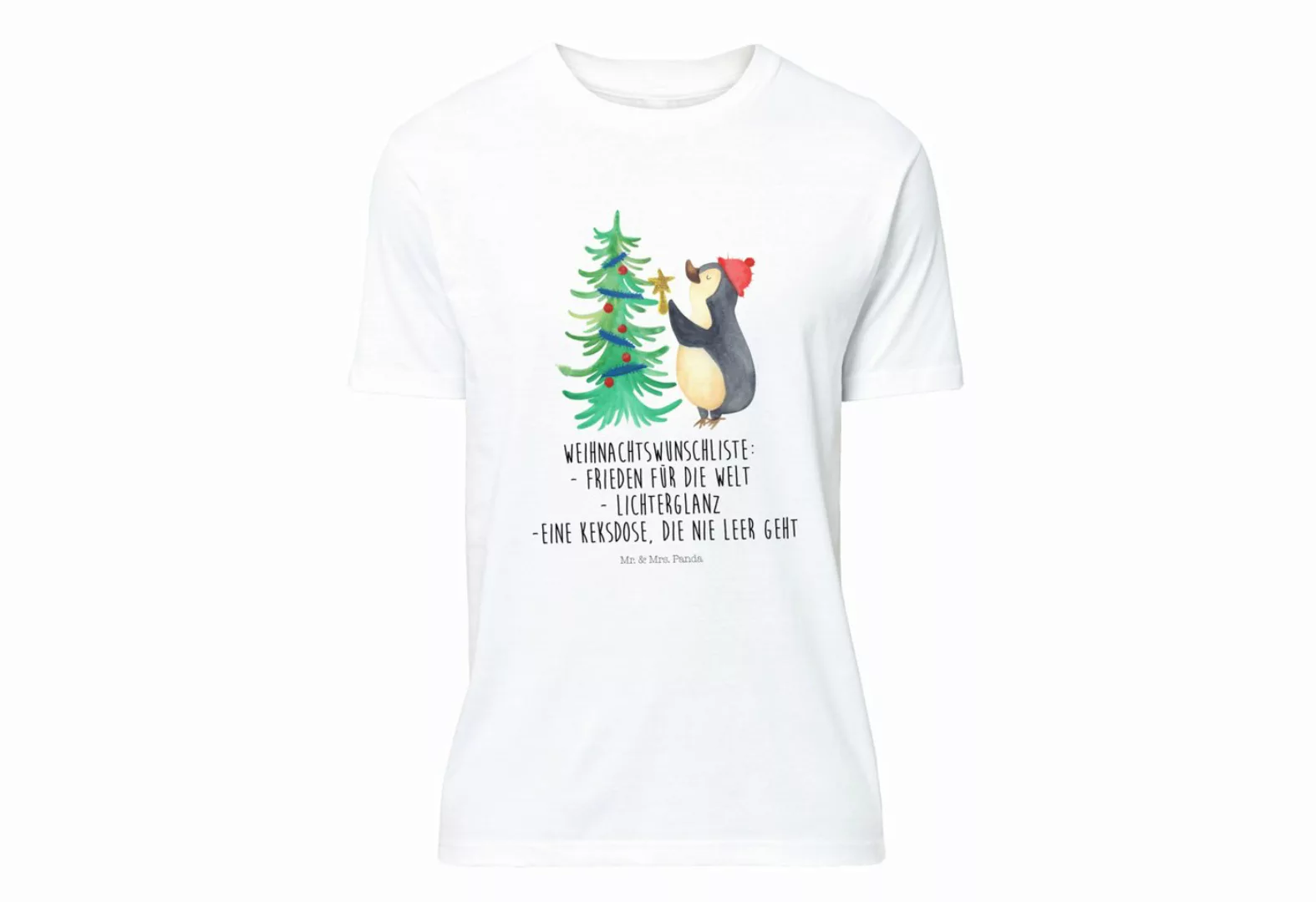 Mr. & Mrs. Panda T-Shirt Pinguin Weihnachtsbaum - Weiß - Geschenk, Weihnach günstig online kaufen