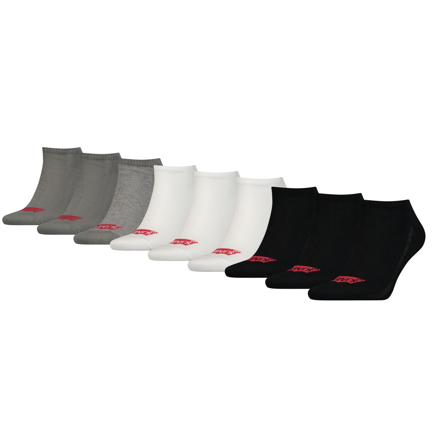 Levis Unisex Sneaker Sportsocken Low Cut Batwing Logo Ecom 9er Pack günstig online kaufen