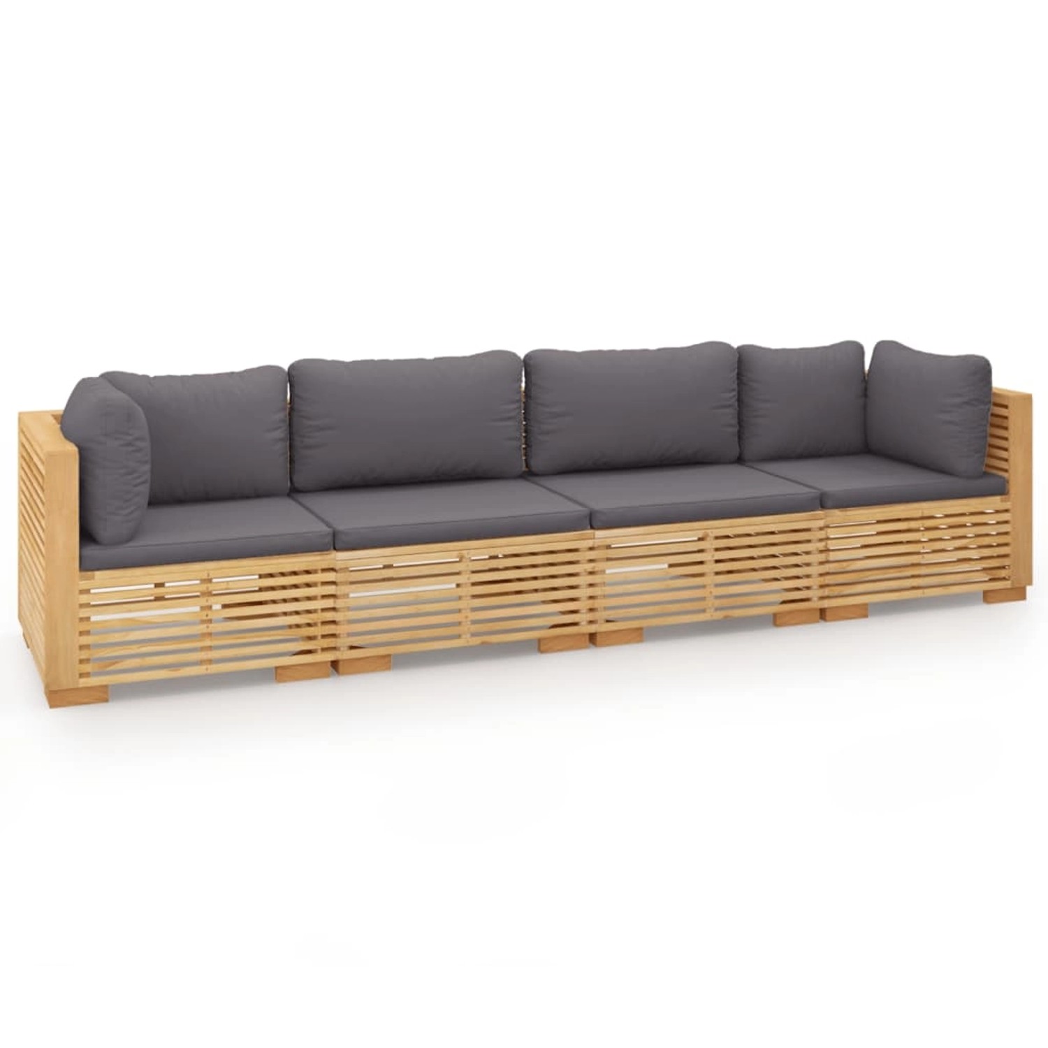 Vidaxl 4-tlg. Garten-lounge-set Mit Kissen Massivholz Teak günstig online kaufen