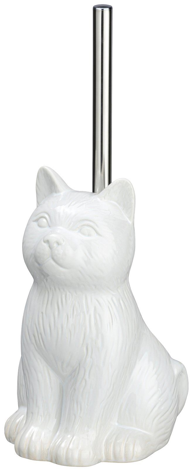 WENKO WC-Garnitur Cat Weiß, (1-tlg), Keramik günstig online kaufen