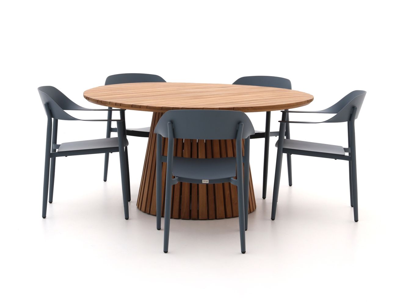 Bellagio Valli/Santa Severina ø 150 cm Gartenmöbel-Set 6-teilig stapelbar günstig online kaufen
