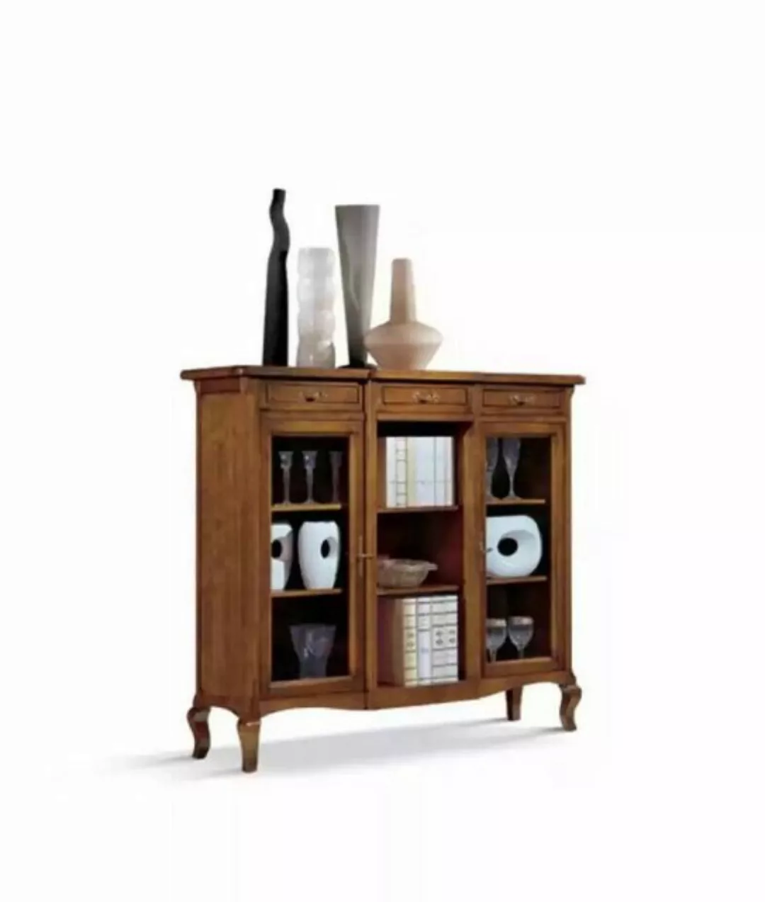 JVmoebel Vitrine Vitrine Wohnzimmer Möbel Anrichte Holz Vitrinen Braun Schr günstig online kaufen