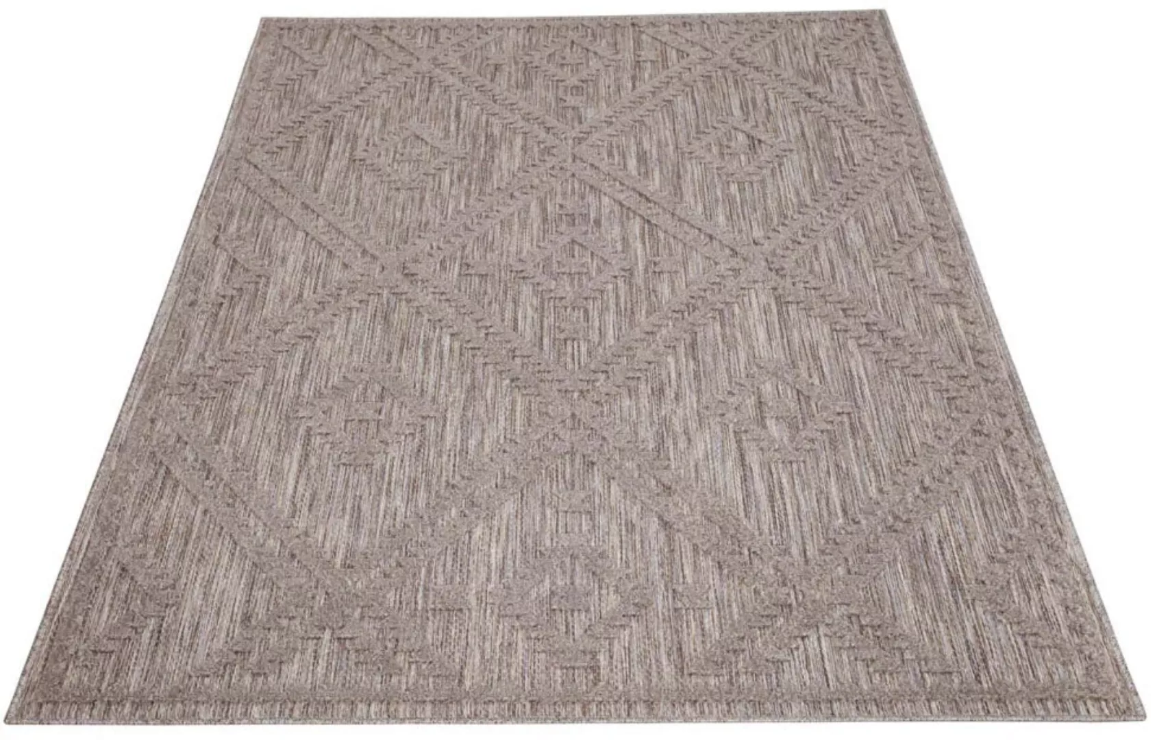 Carpet City Teppich »In-& Outdoorteppich Santorini 450, 3D-Effekt, Gestreif günstig online kaufen