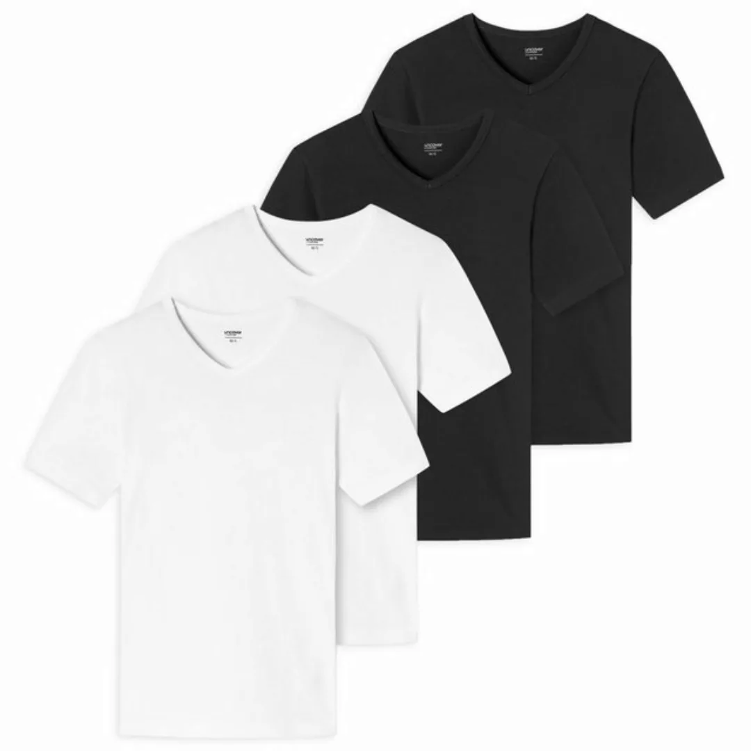 uncover by SCHIESSER T-Shirt Herren T-Shirt 4er Pack - V-Ausschnitt günstig online kaufen